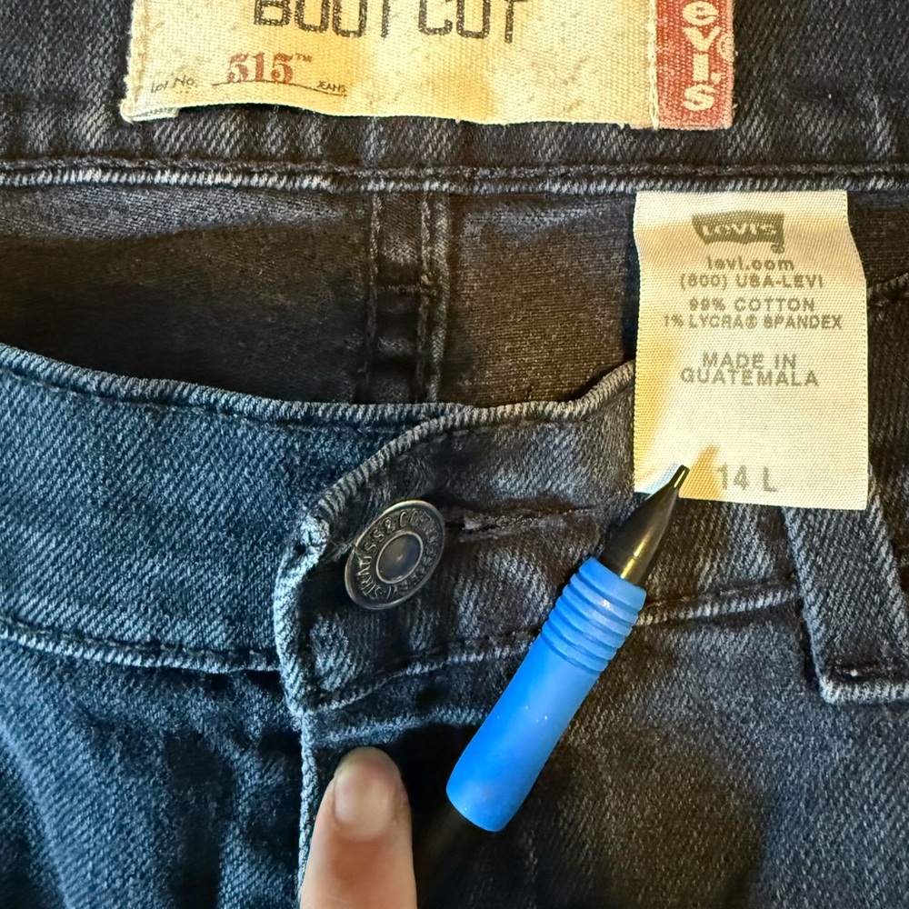 VINTAGE Levi's Classic Denim Jeans Mid Rise 515 Bootcut Wmn’s 14L - Picture 6 of 12